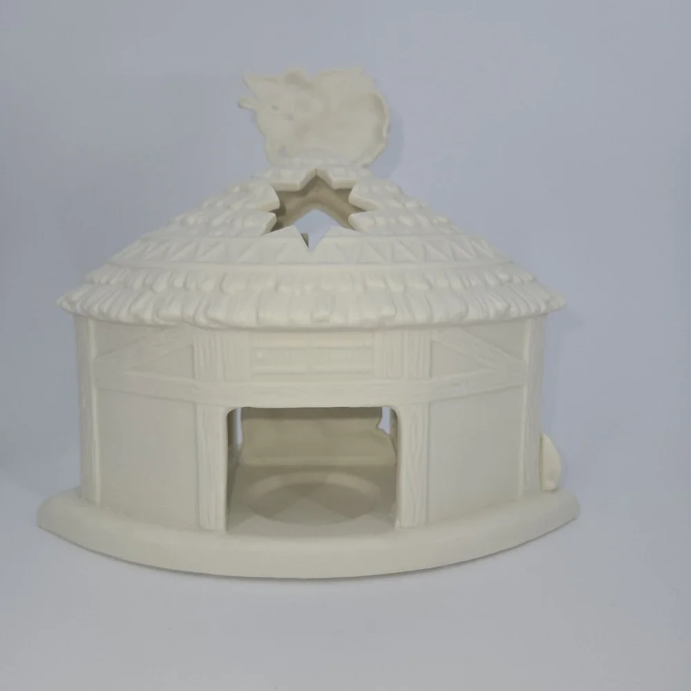 Partylite O Little Town Nativity‎ Tealight Holder Bisque Porcelain P7312 w Box - Picture 4 of 11